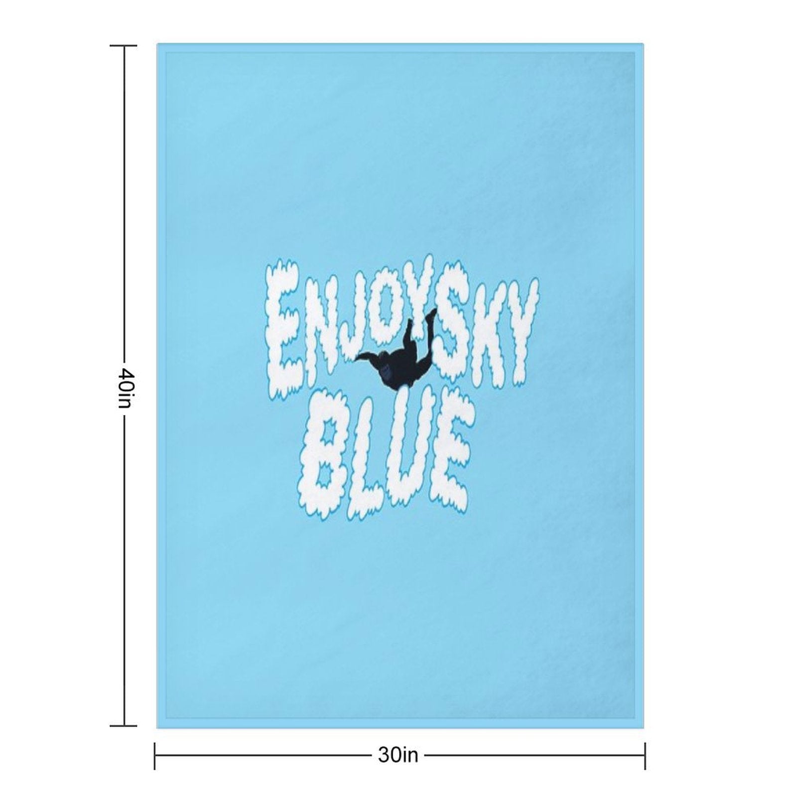 Enjoy Sky Blue Durable Throw Blanket