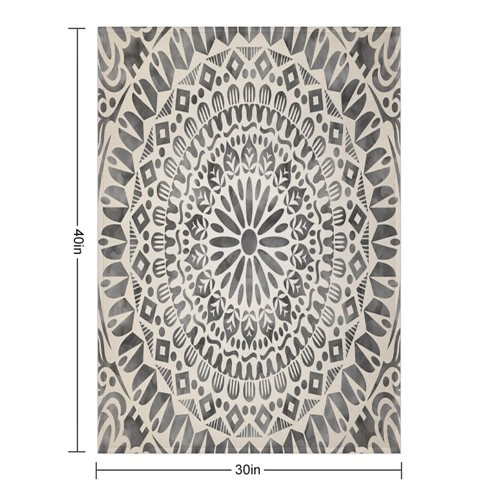 Watercolor Mandala Mandala13w Easy Care Throw Blanket