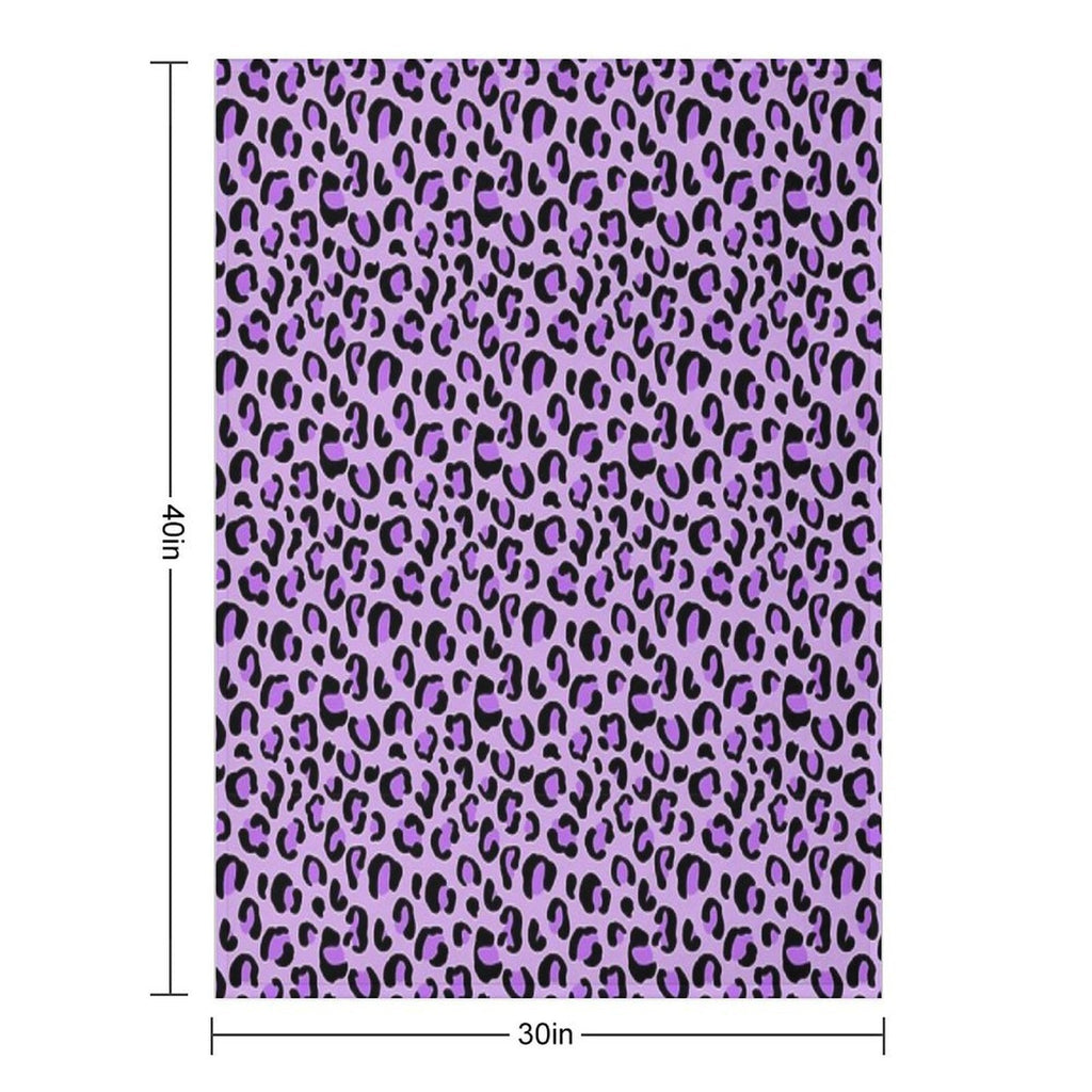 Leopard Print Purple Pattern Easy Care Throw Blanket