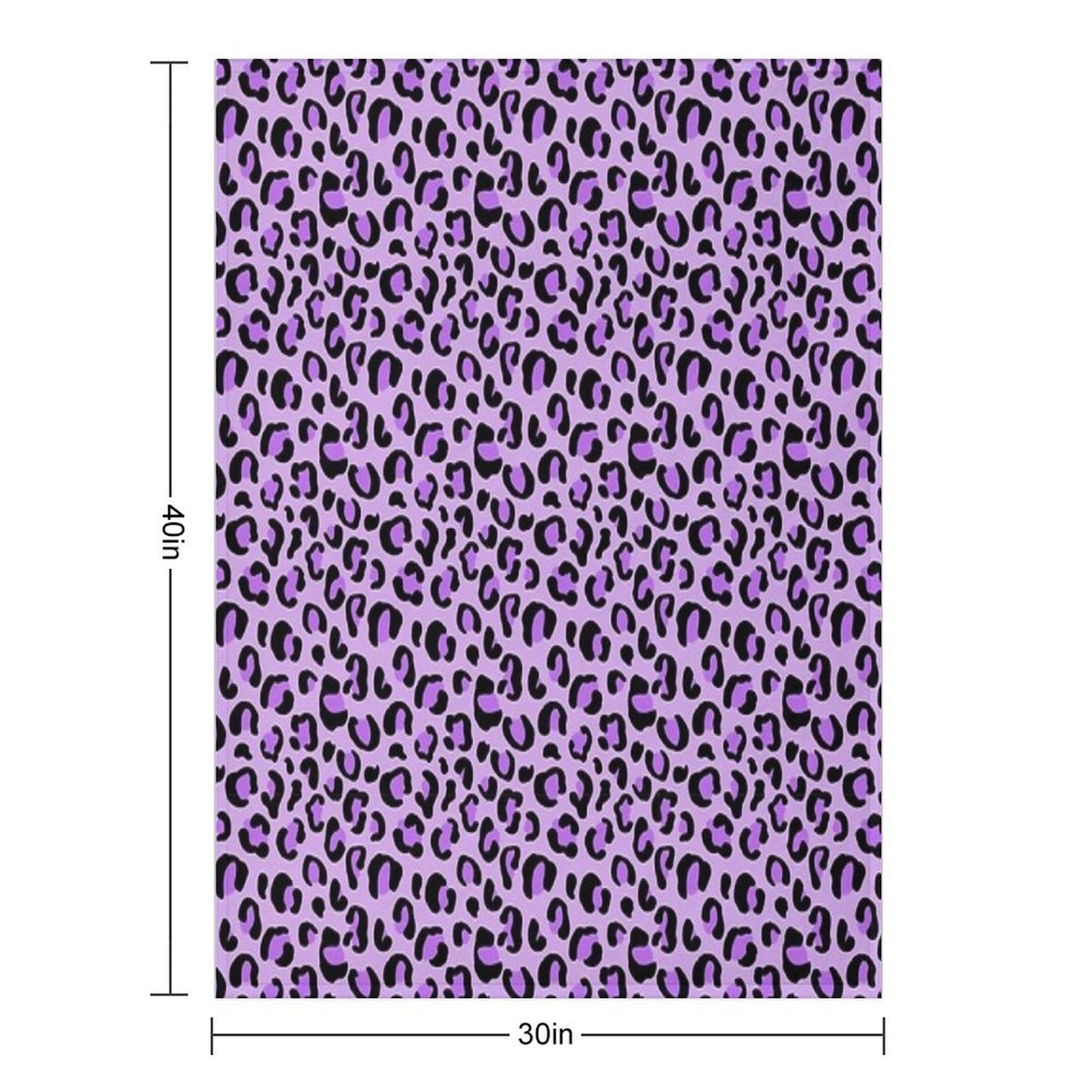 Leopard Print Purple Pattern Easy Care Throw Blanket