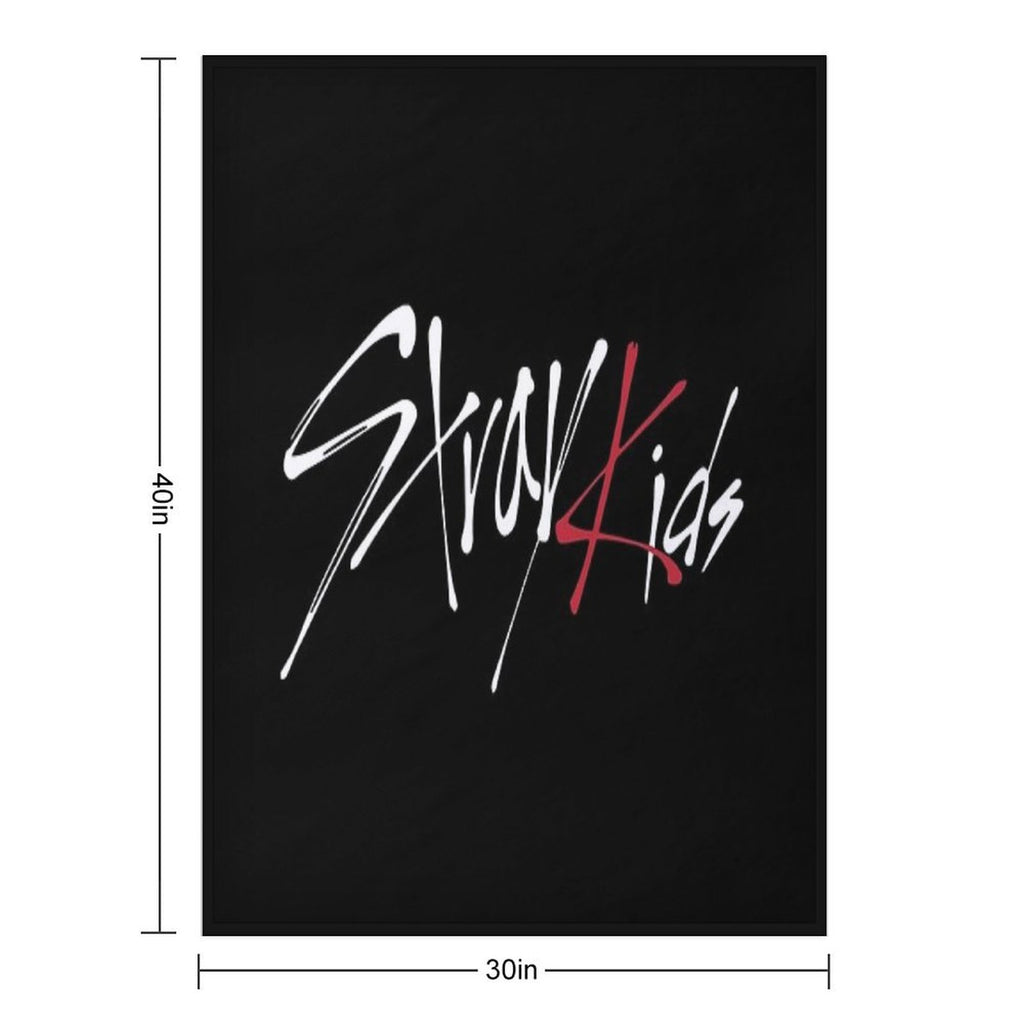 Stray Kids Logo White Quick-dry Throw Blanket