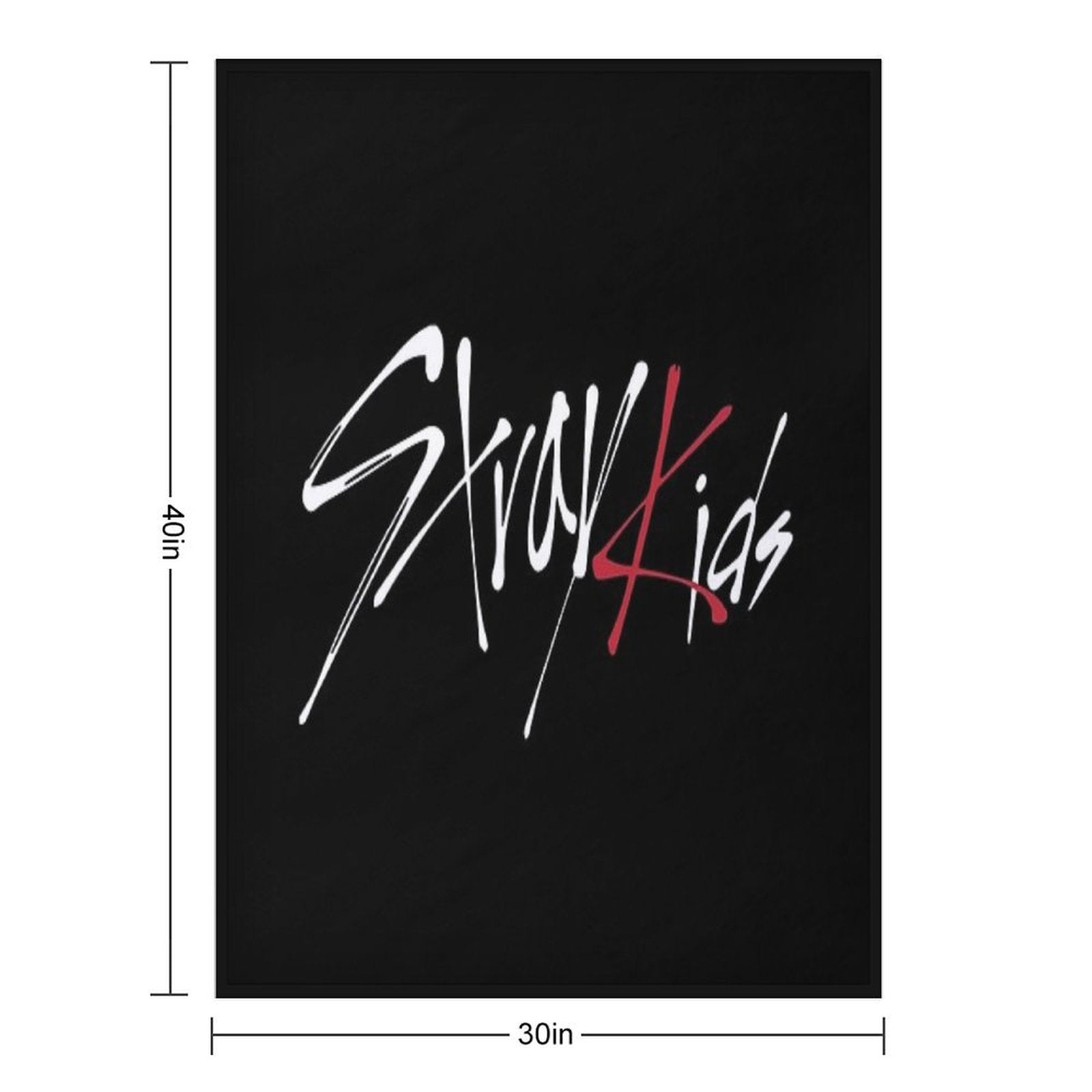Stray Kids Logo White Quick-dry Throw Blanket