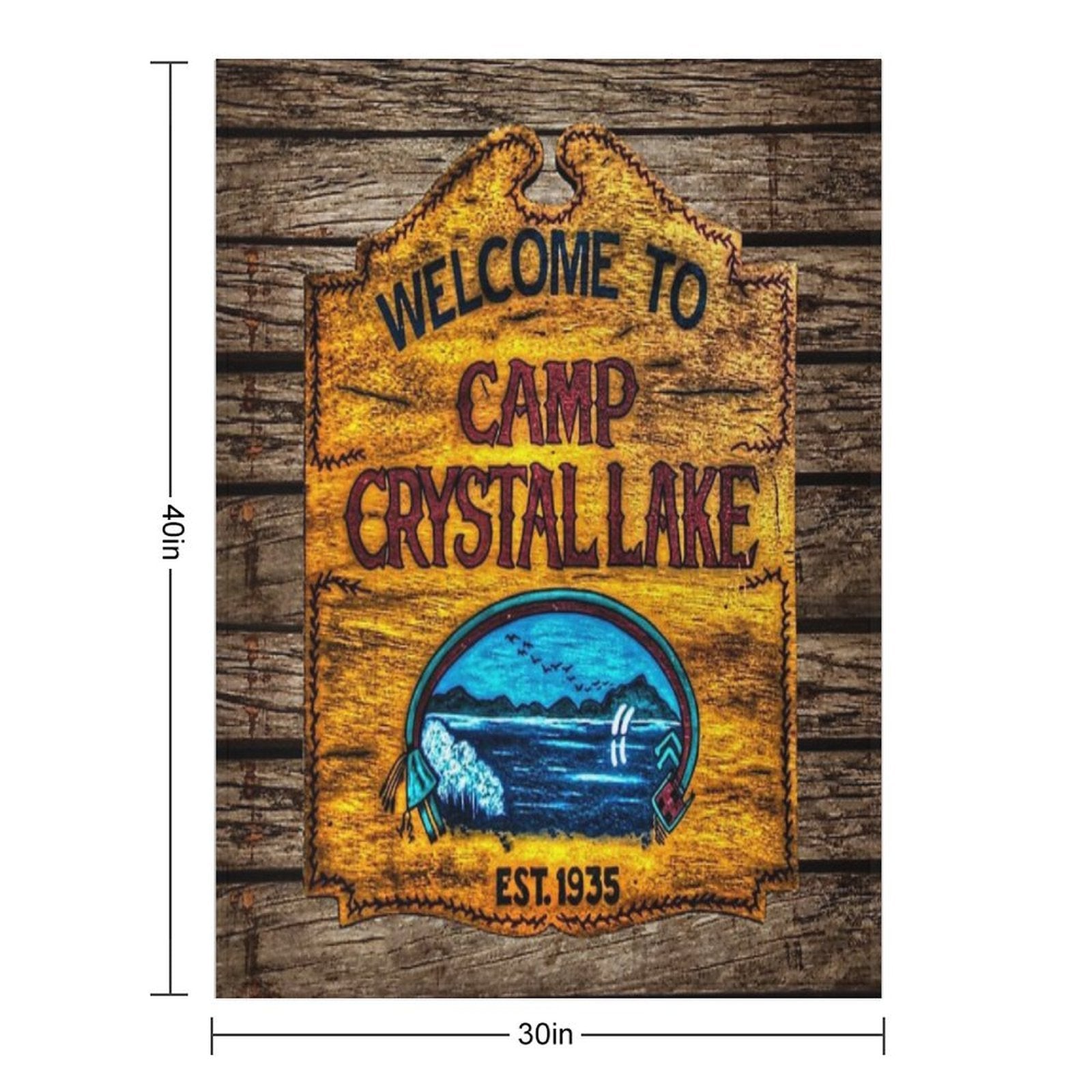 Camp Crystal Lake Plush Throw Blanket