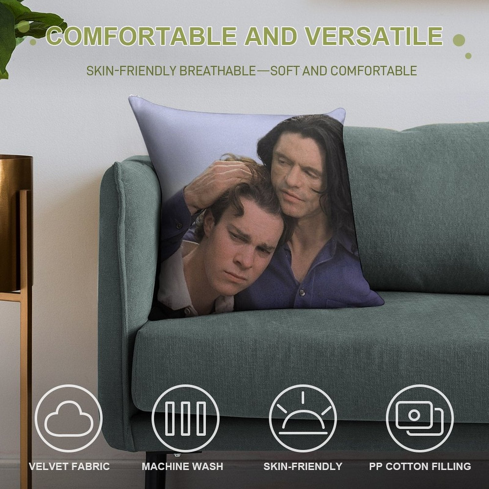 The Room Tommy Wiseau Soft Hidden Zipper Throw Pillow