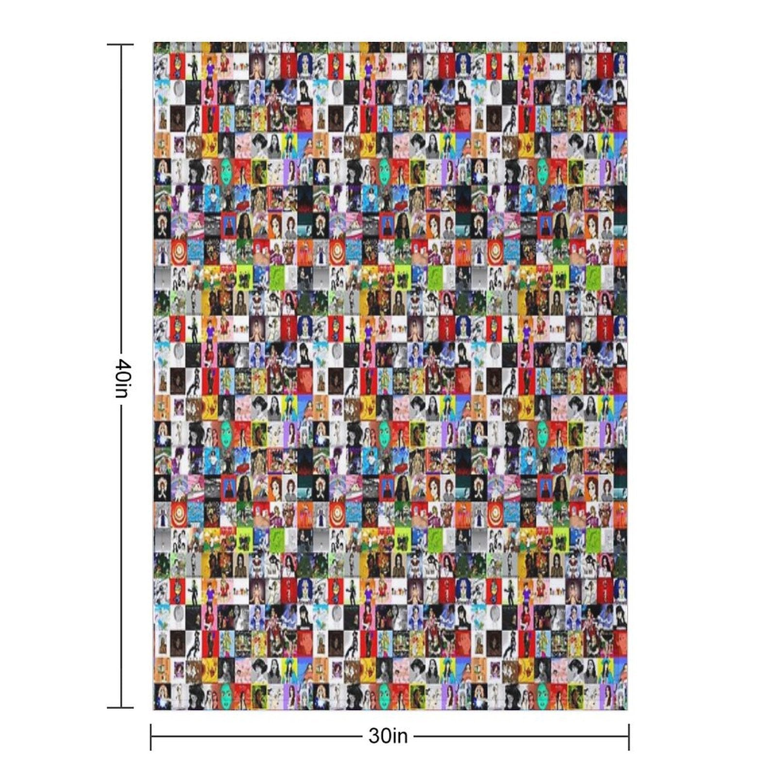 Album Collage 3 Plush Throw Blanket