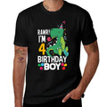 Kids 4th Birthday Boys 4 Year Old Birthday Boy T Rex Dinosaur  Affordable Price T-Shirt