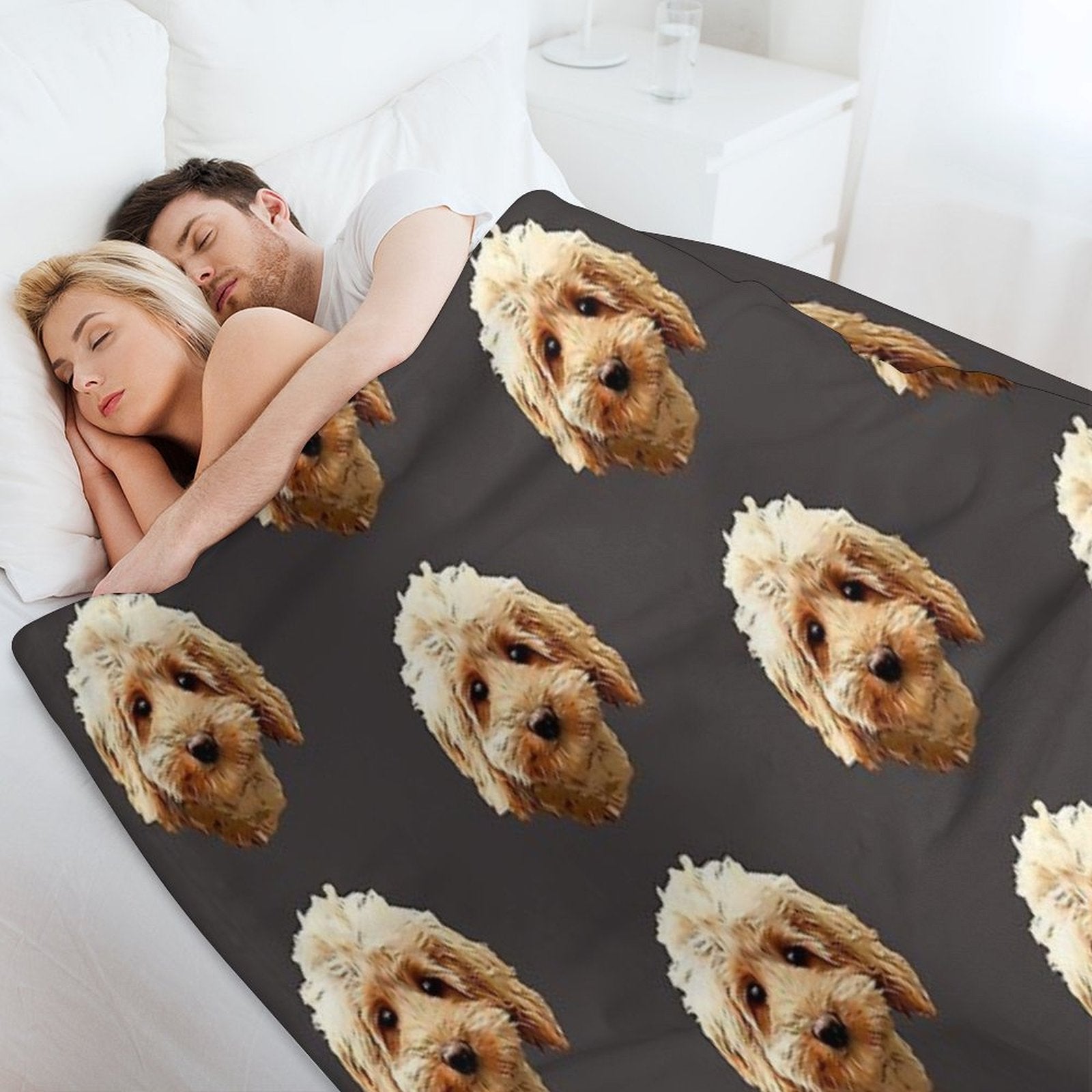 Cavapoo Cockapoo Doodle Cuteness Velvety-soft Throw Blanket