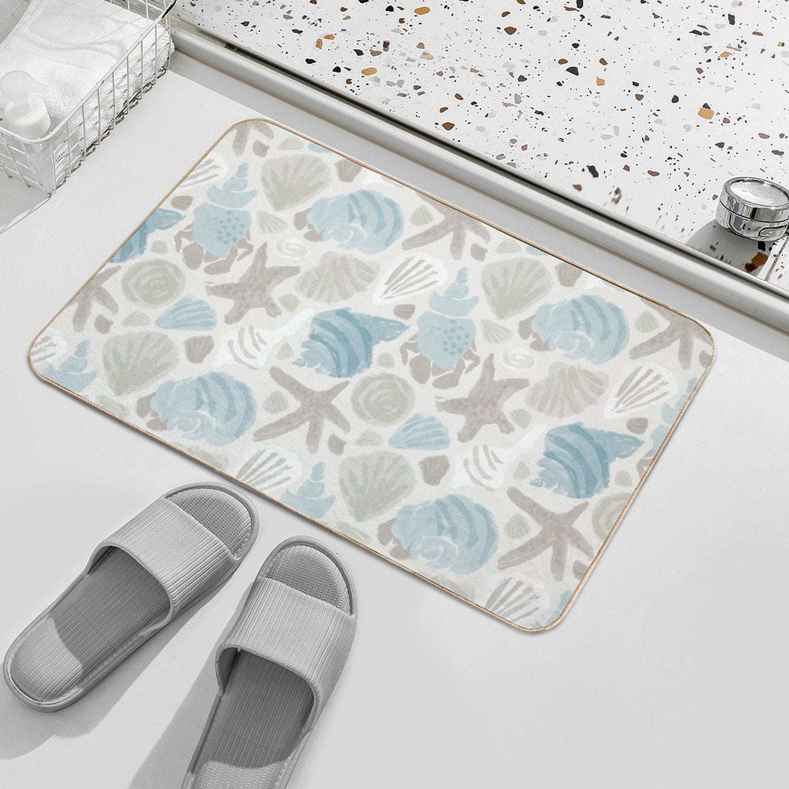 She Sells Seashells by The Seashore  Pet-Safe Bath Mat