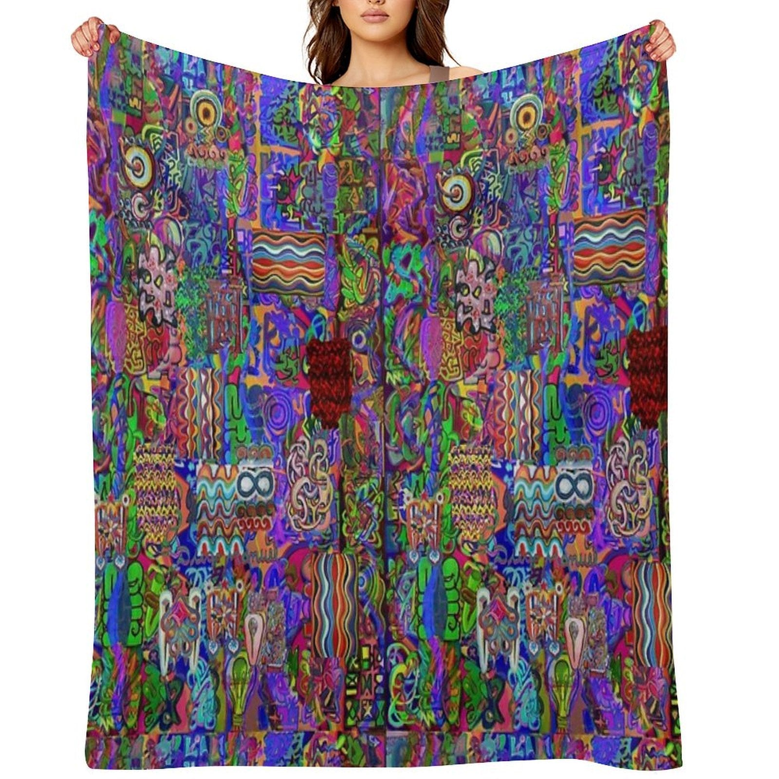 Pop Abstract Velvety-soft Throw Blanket