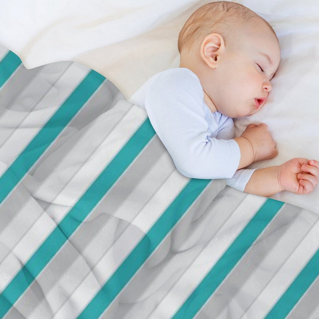 Multicolor Bright Diagonal Thick Stripe Lines Boundless Decor Multi-functional Throw Blanket