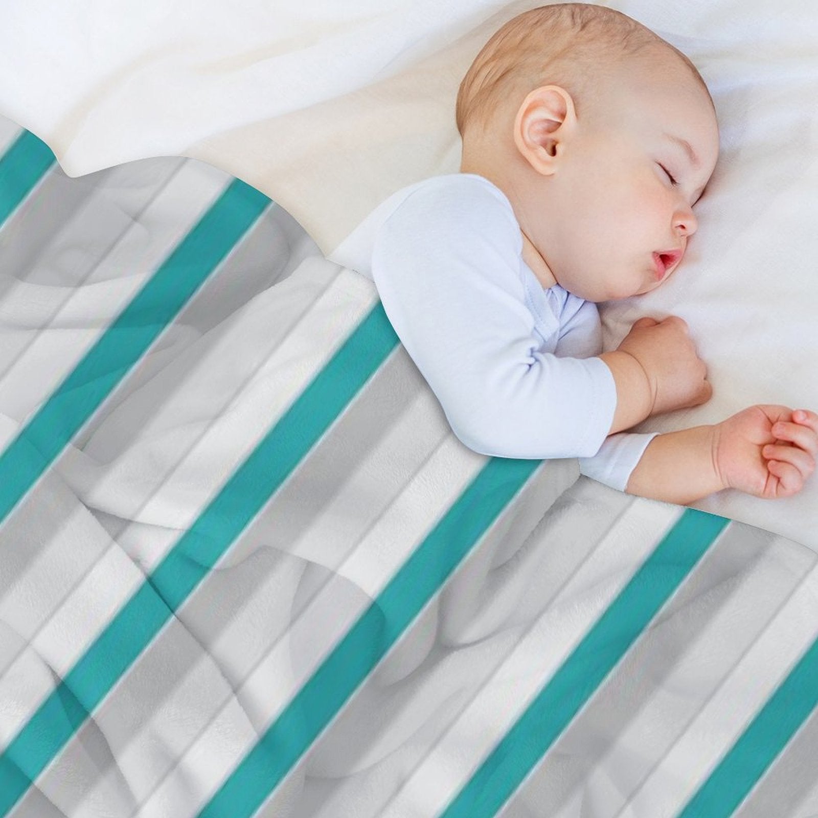 Multicolor Bright Diagonal Thick Stripe Lines Boundless Decor Multi-functional Throw Blanket