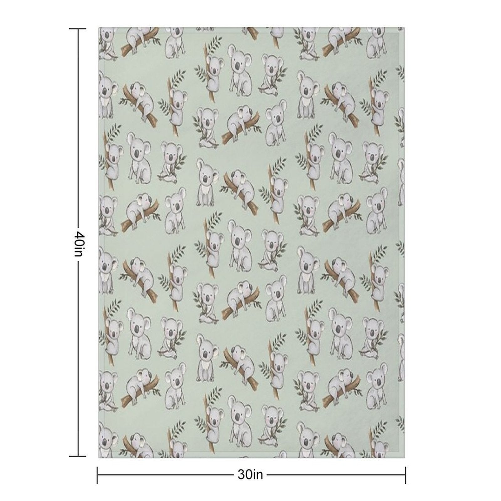 Aussie Animals Cute Koalas Set Shrink-resistant Throw Blanket
