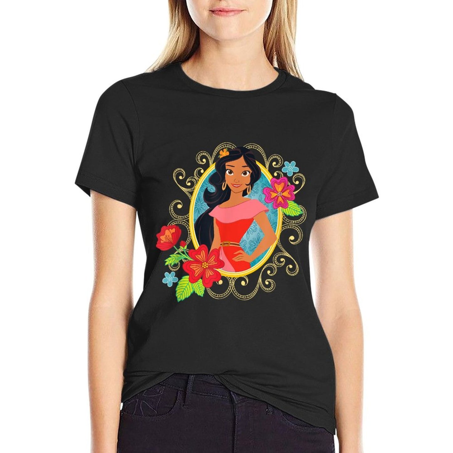 Disney Princess Elena of Avalor Floral  Stretchy T-Shirt