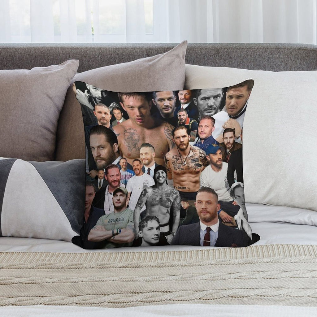 Tom Hardy Soft Hidden Zipper Throw Pillow