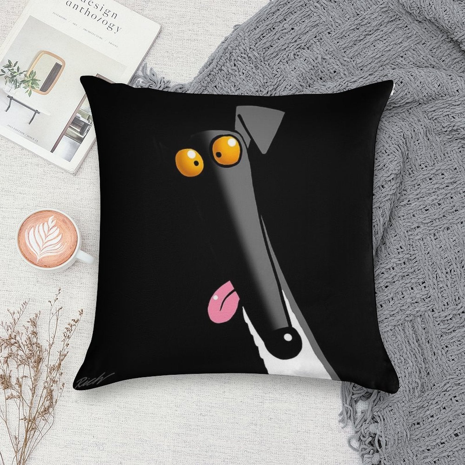 Derp in The Dark Soft Bedroom Essential Throw Pillow