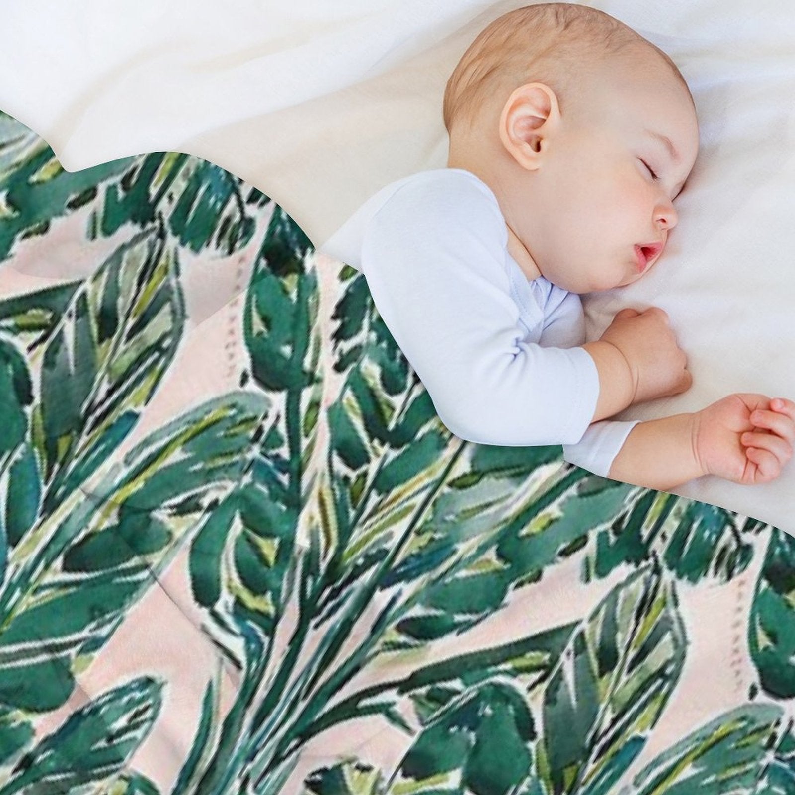 BIG FEELINGS BANANA LEAF TROPICAL Sustainable Throw Blanket