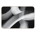 Black And White Fine Art Painted Abstract  Anti-Trip Bath Mat