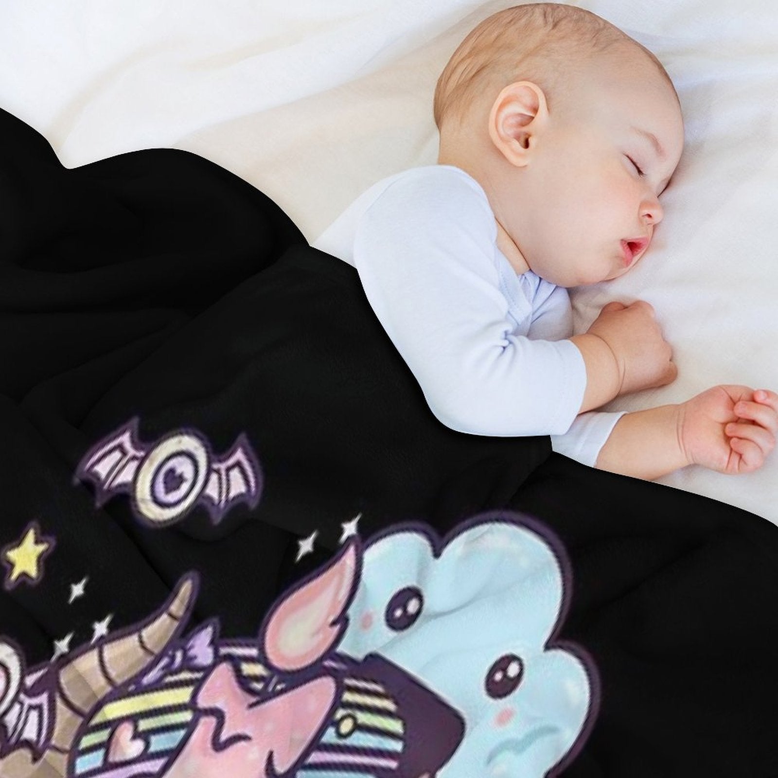 Pastel Goth Skull Kawaii Anti-pilling Throw Blanket