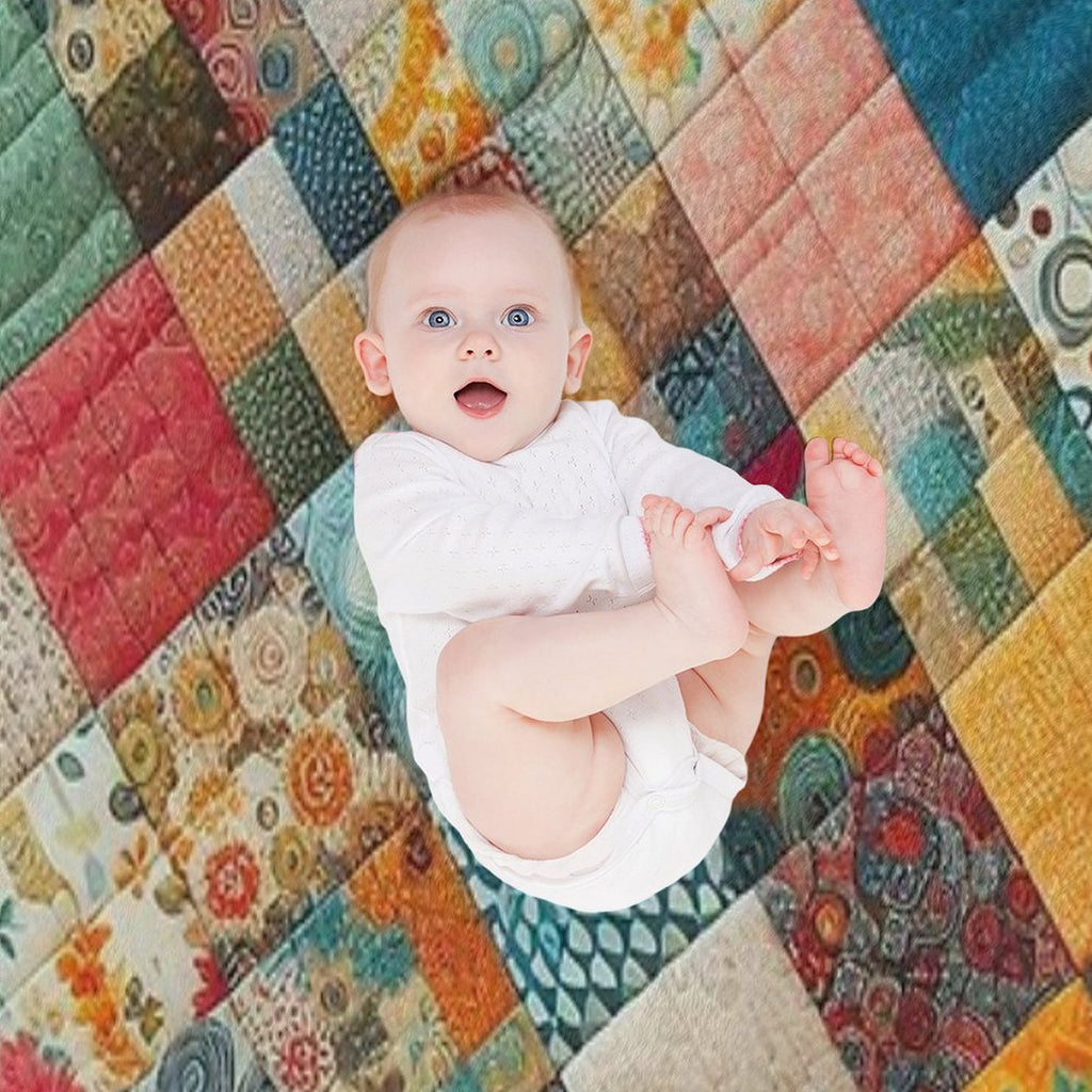 Cozy Patchwork Blanket Anti-pilling Throw Blanket