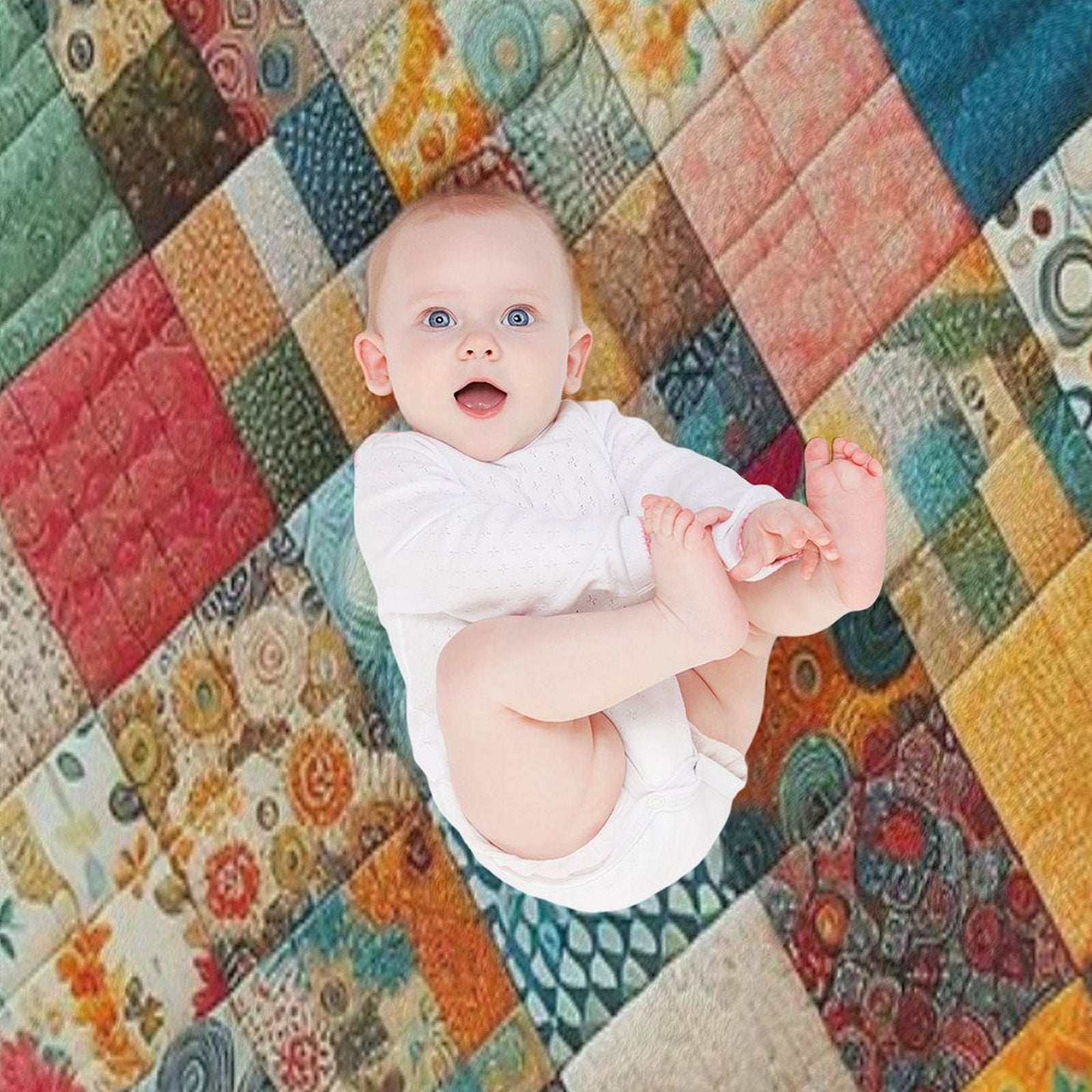 Cozy Patchwork Blanket Anti-pilling Throw Blanket