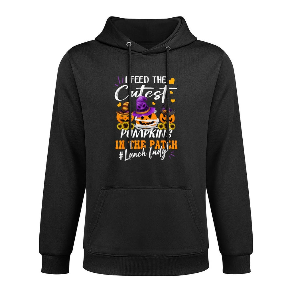I Feed Cutest Pumpkins In The Patch Lunch Lady Halloween Colorfast Hoodie