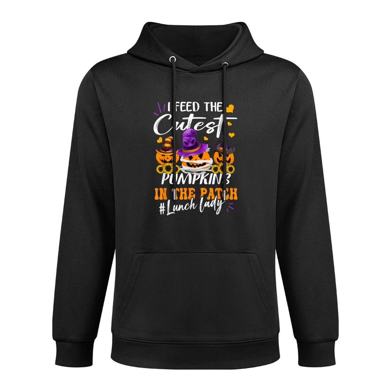 I Feed Cutest Pumpkins In The Patch Lunch Lady Halloween Colorfast Hoodie