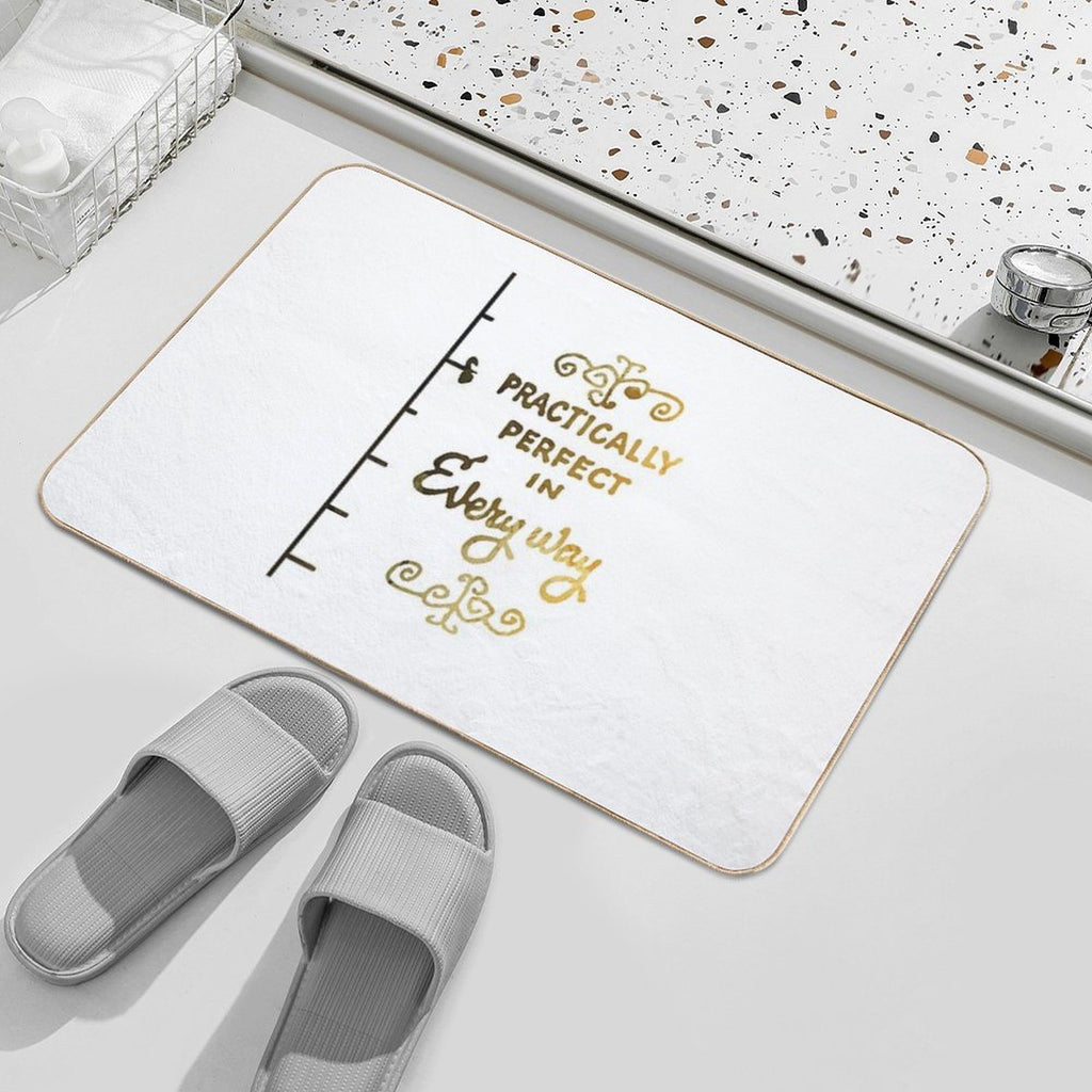 Practically Perfect in Every Way Inspired Silhouette  Dirt-Trapping Bath Mat