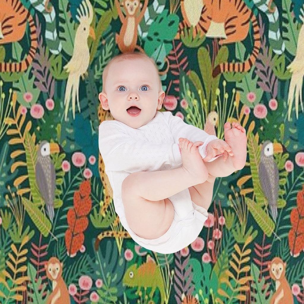 Tropical Jungle Print - For A Nature Lover, Tropical Jungle Decorating Print. Eco-conscious Throw Blanket