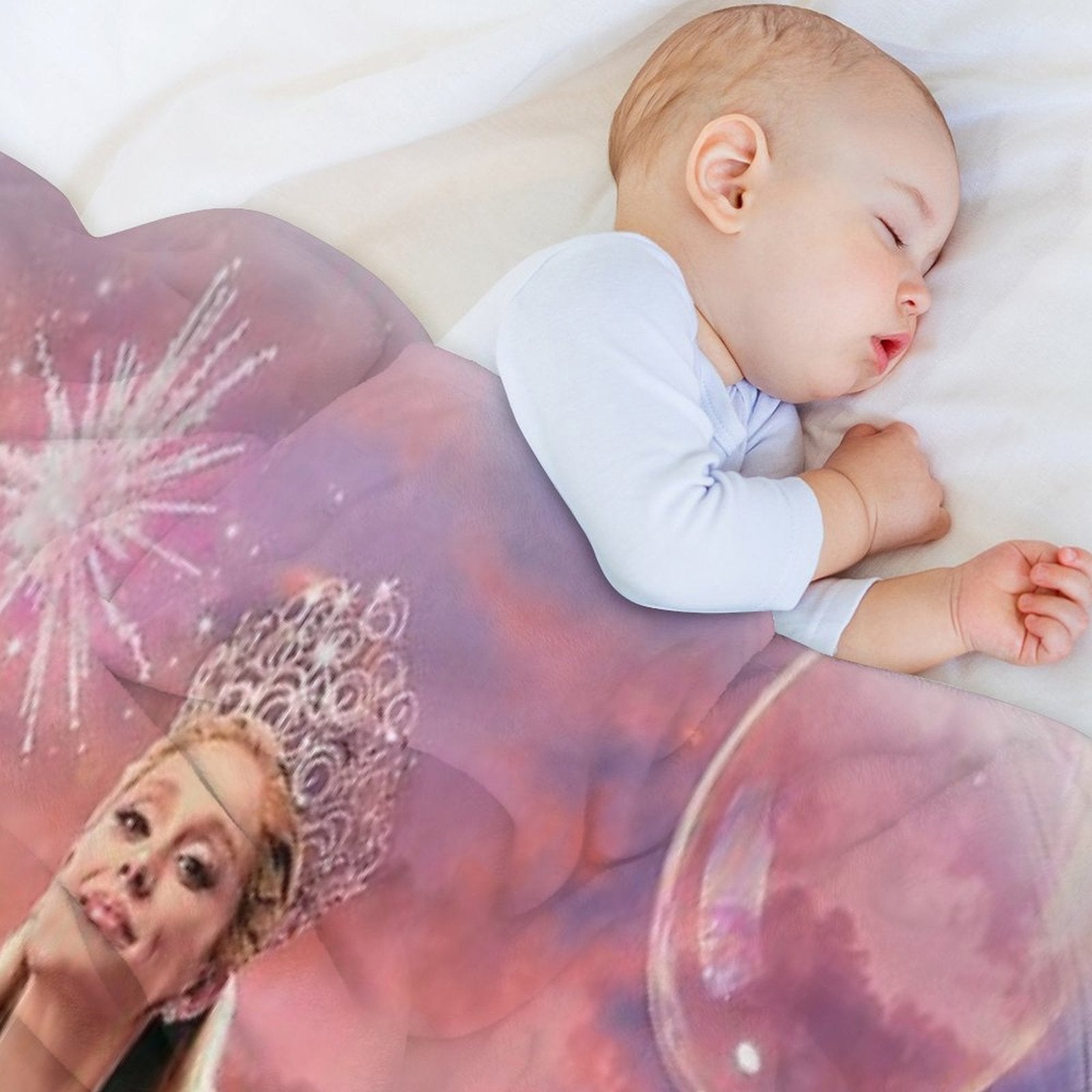 Wicked Glinda Bubble Velvety-soft Throw Blanket