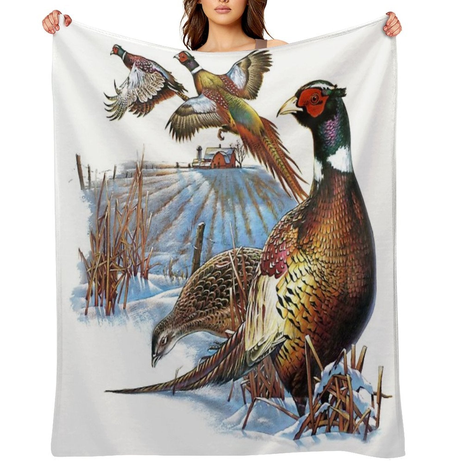 Pheasant Farm Comfort Throw Blanket