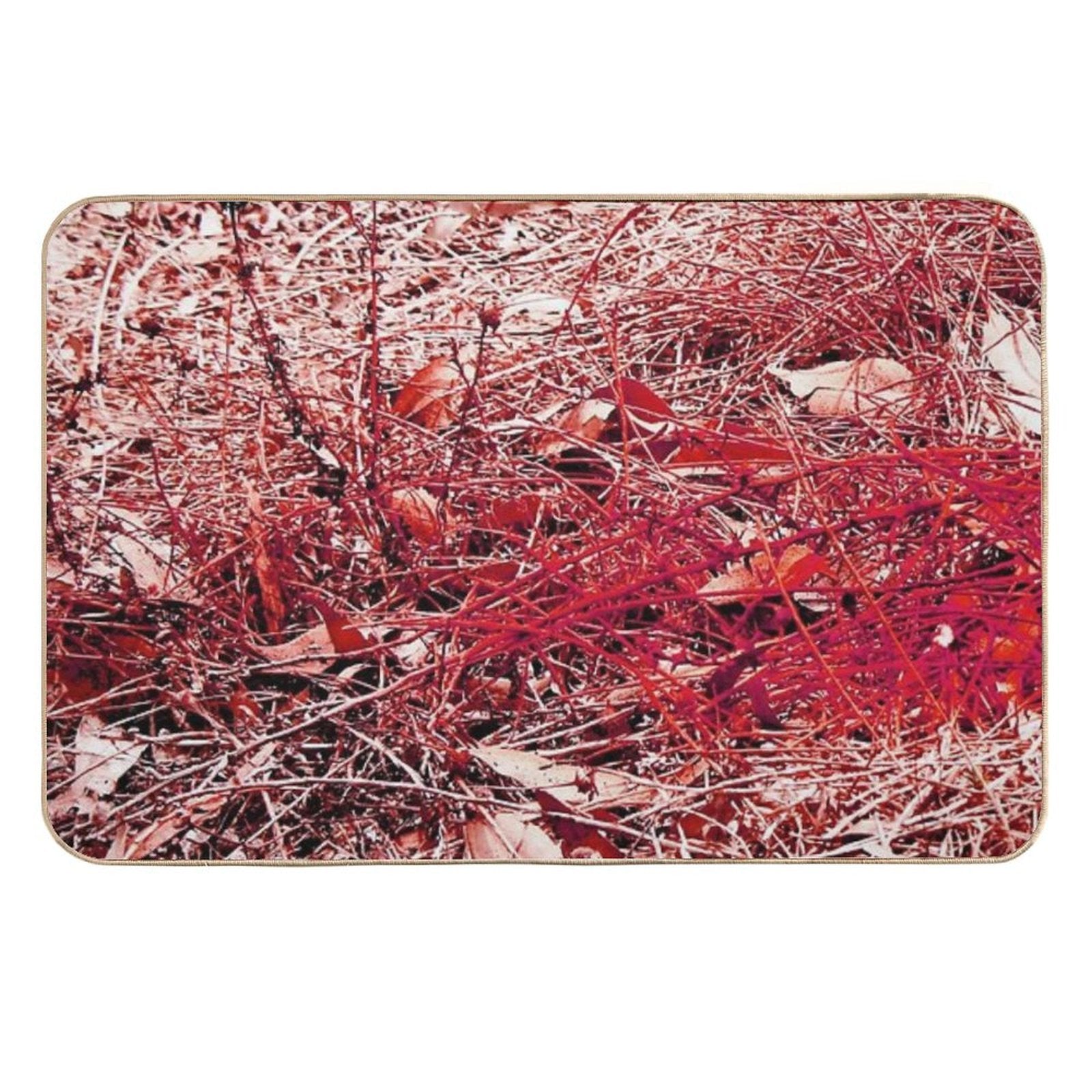 Red Nature  High-Traffic Bath Mat