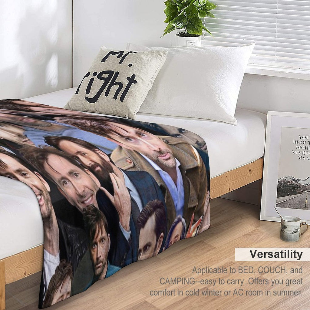 David Tennant Photo Collage Quick-dry Throw Blanket