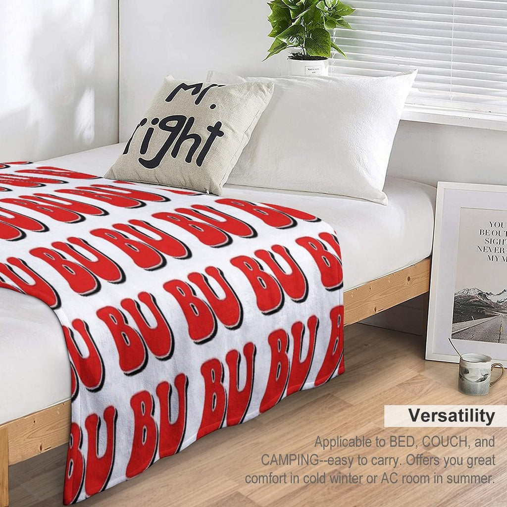 BU Boston University Shrink-resistant Throw Blanket