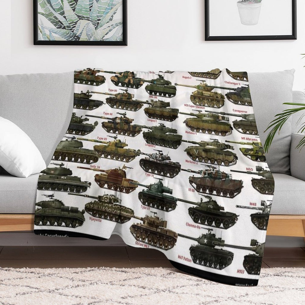Cold War Main Battle Tanks Travel-friendly Throw Blanket