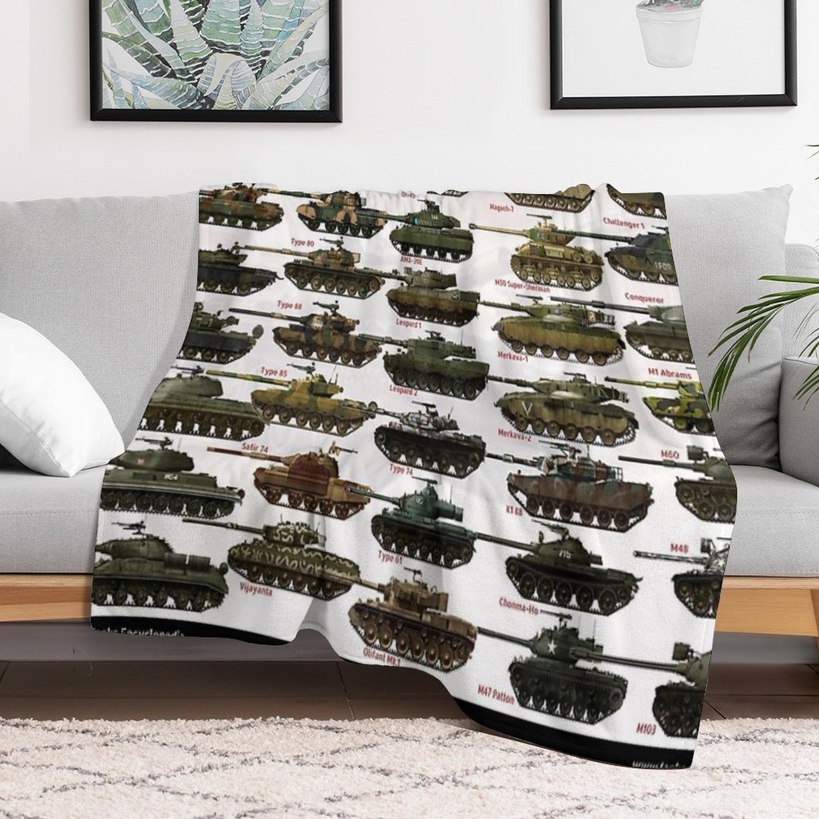 Cold War Main Battle Tanks Travel-friendly Throw Blanket