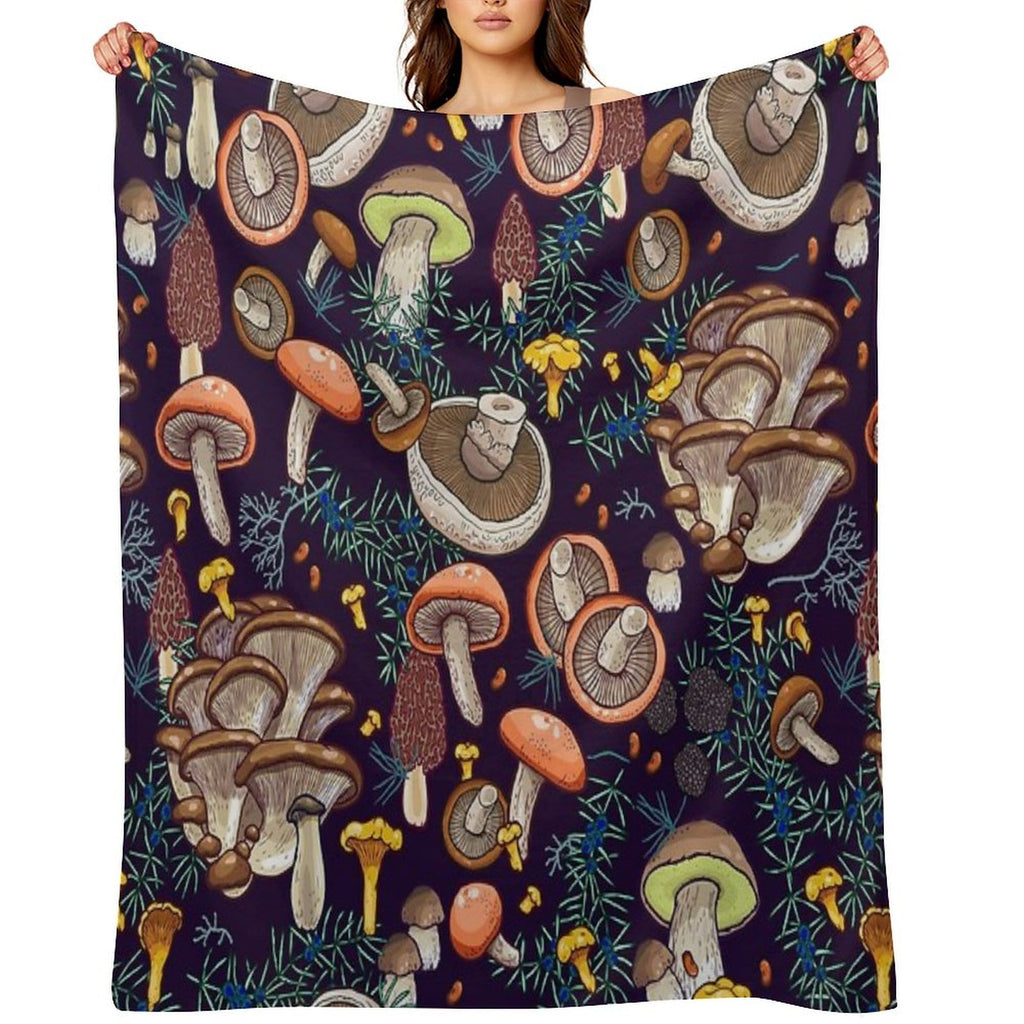 Dark Dream Forest Velvety-soft Throw Blanket