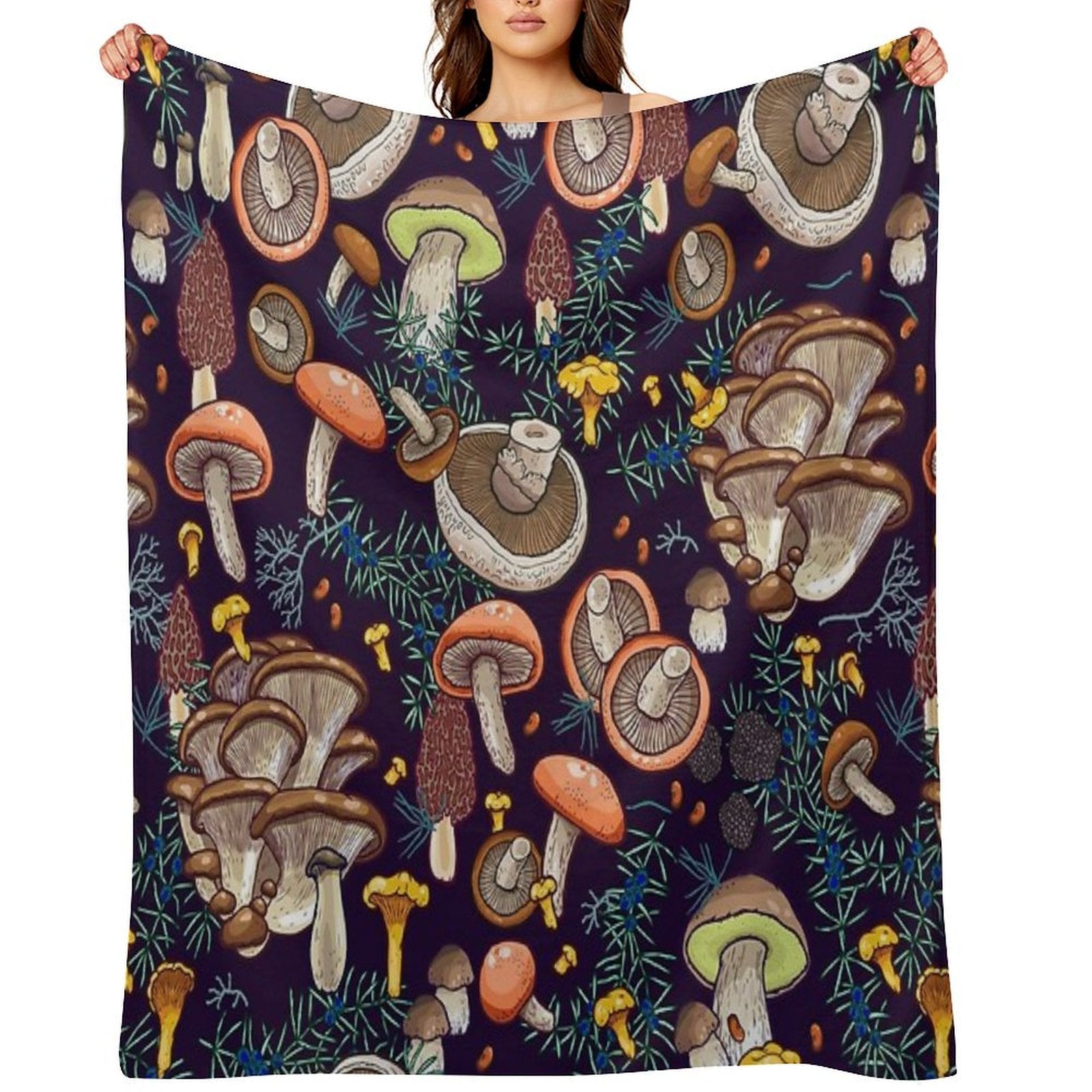 Dark Dream Forest Velvety-soft Throw Blanket