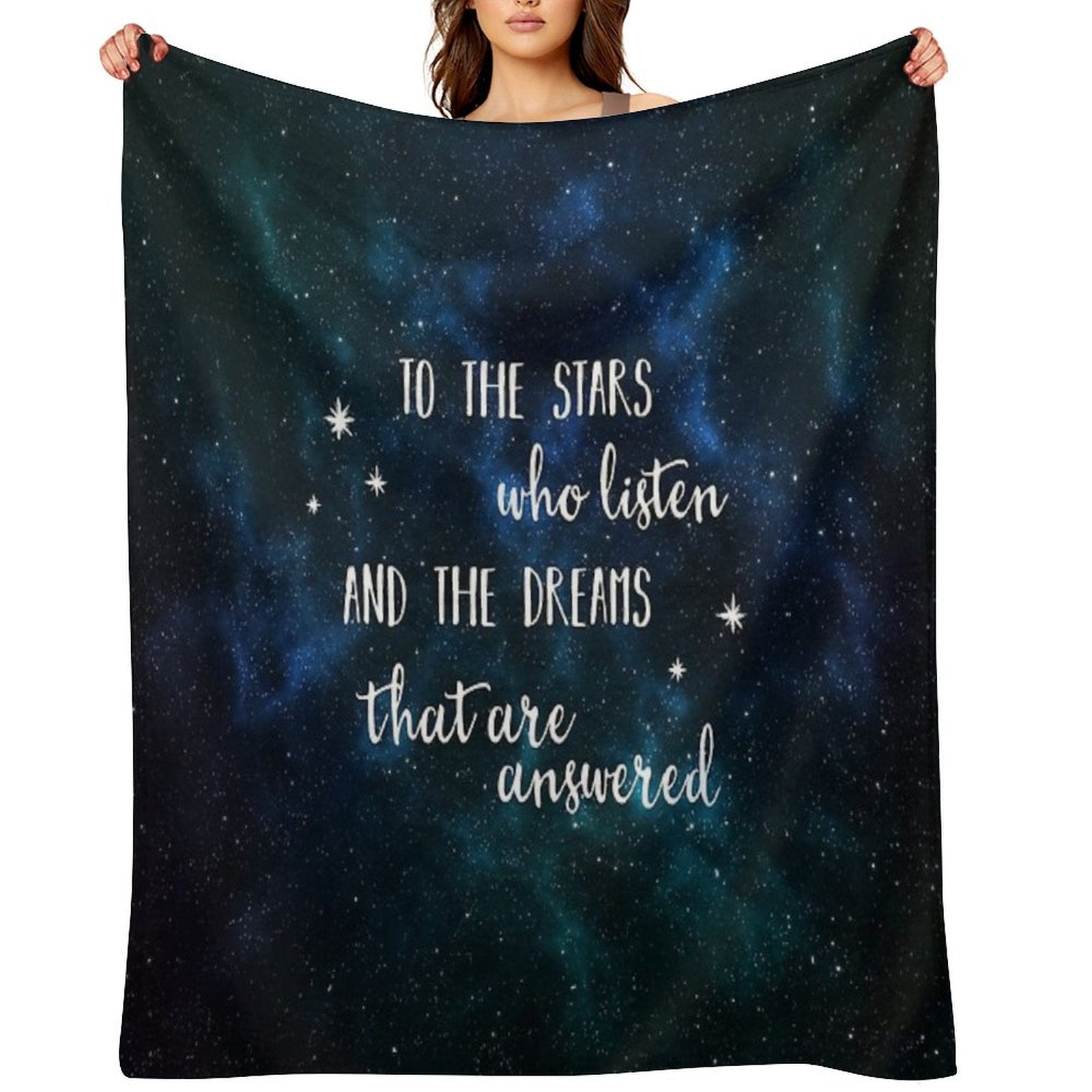 To The Stars Who Listen And The Dreams That Are Answered - 2 Wrinkle-free Throw Blanket