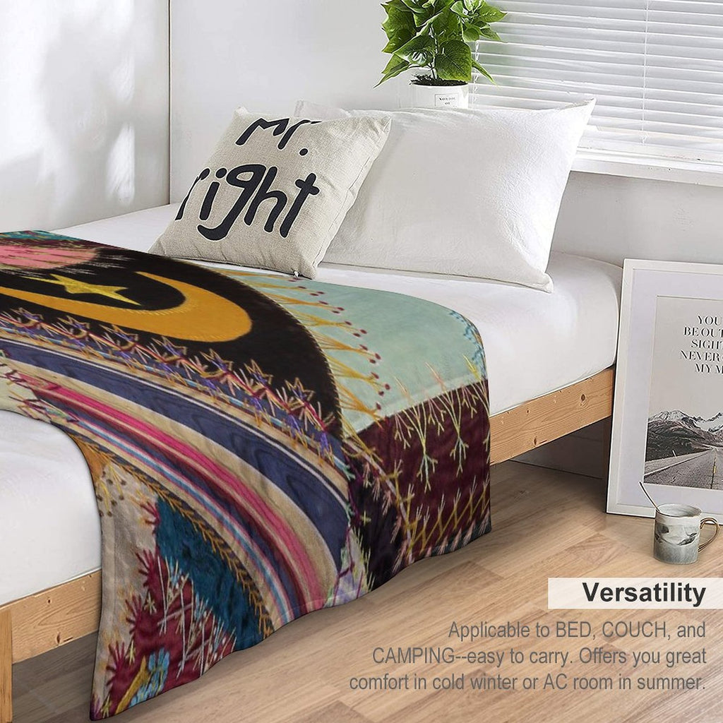 Antique Multicolor Crazy Quilt Premium Throw Blanket