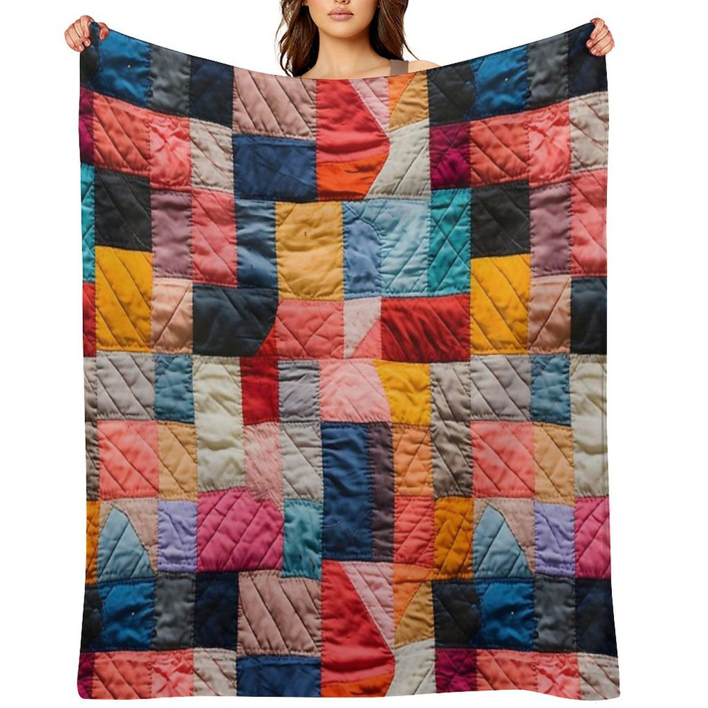 Patchwork Quilt Compact Throw Blanket