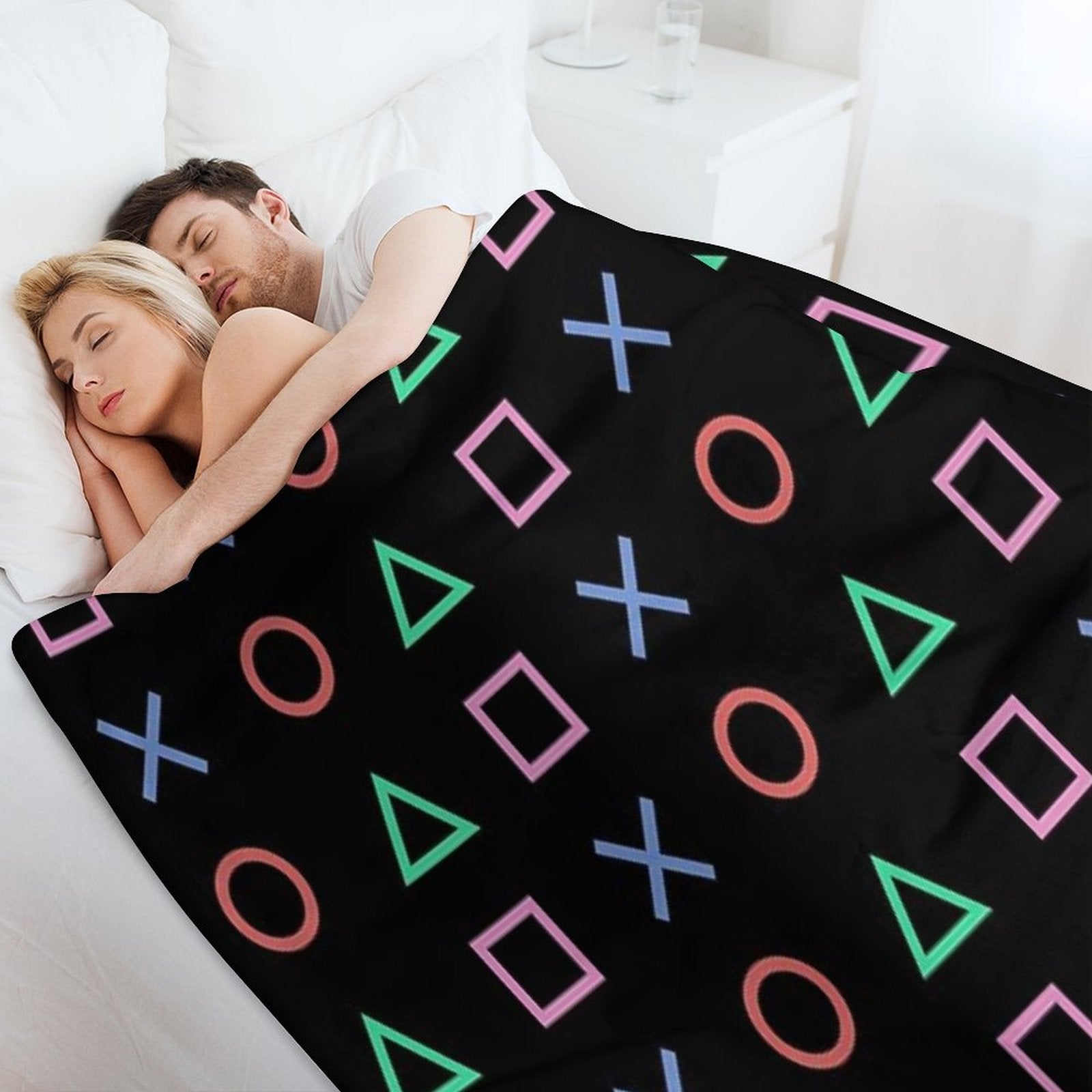 Classico Controller Buttons Icon Travel-friendly Throw Blanket