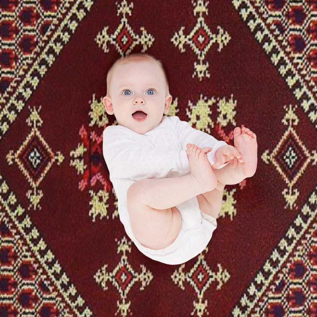 Authentic Moroccan Carpet Machine-washable Throw Blanket