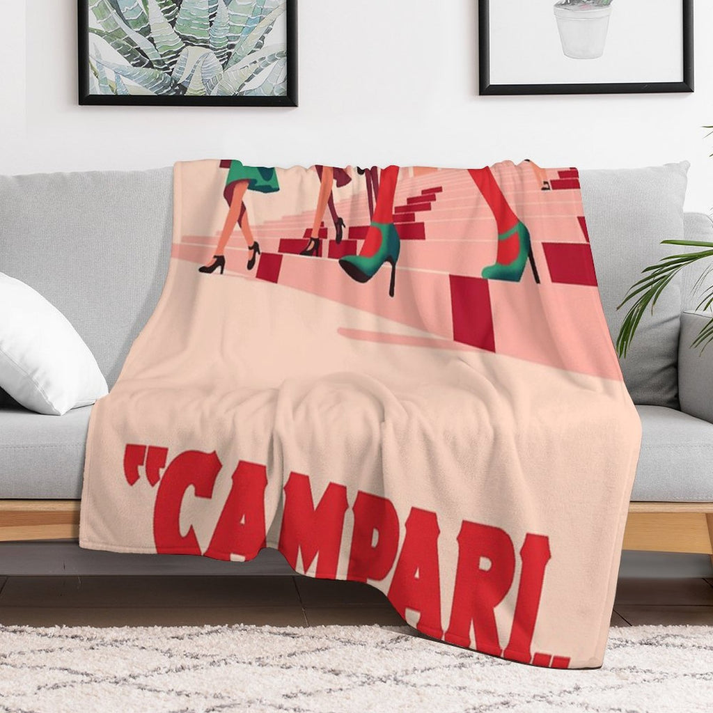 Vintage Campari Lightweight Throw Blanket