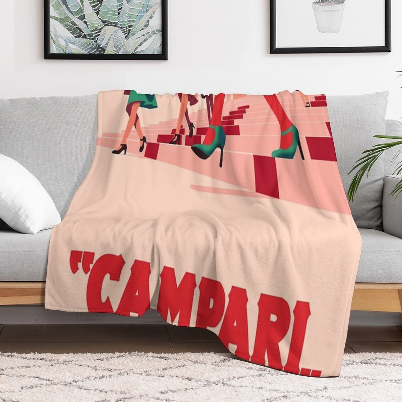 Vintage Campari Lightweight Throw Blanket