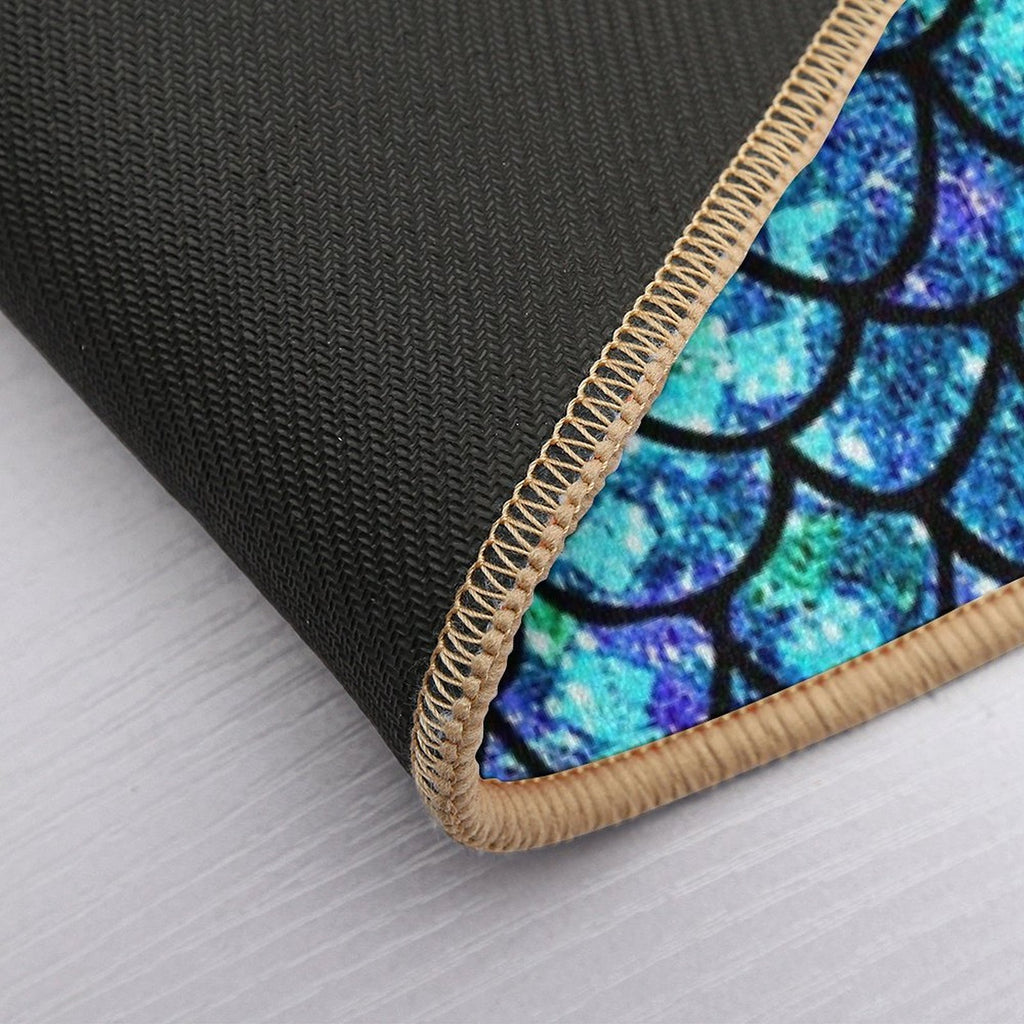 Magical Sparkly Mermaid Scales  Absorbent Bath Mat