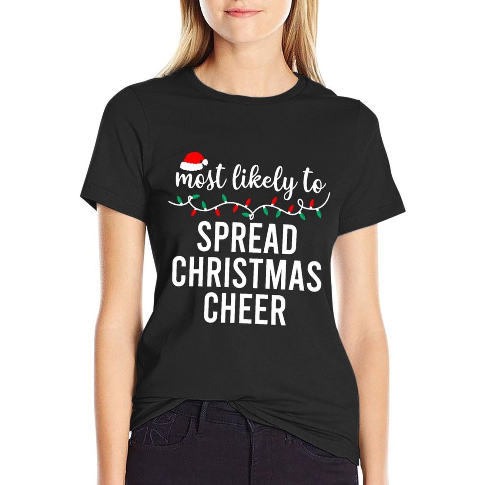 Most Likely To Christmas Matching Family Pajamas Funny Comfortable T-Shirt