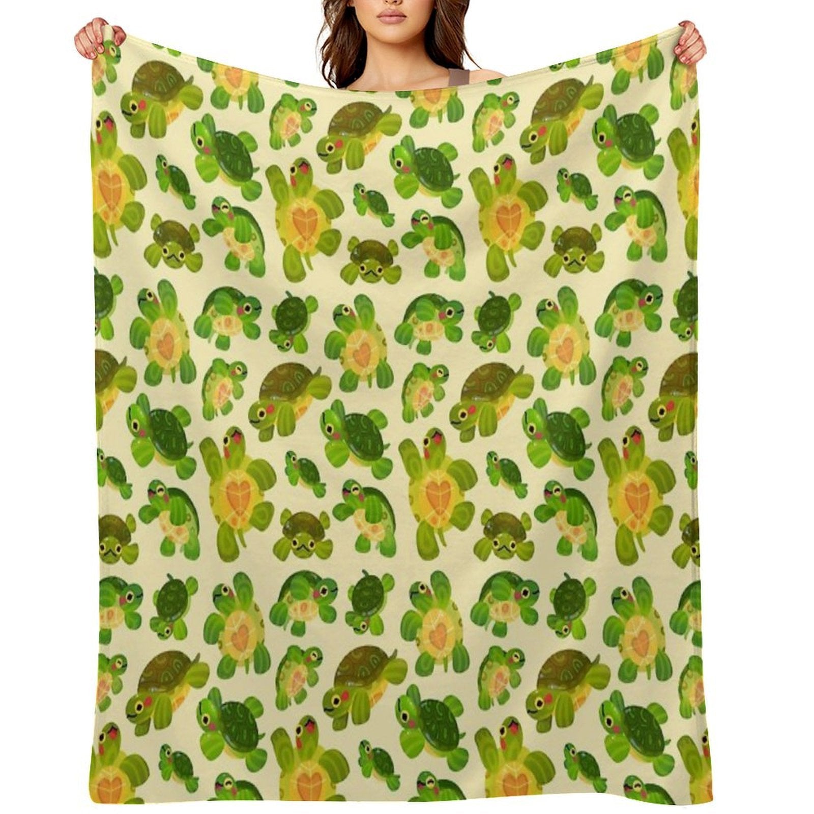 Red-eared Slider - Pastel Easy Care Throw Blanket
