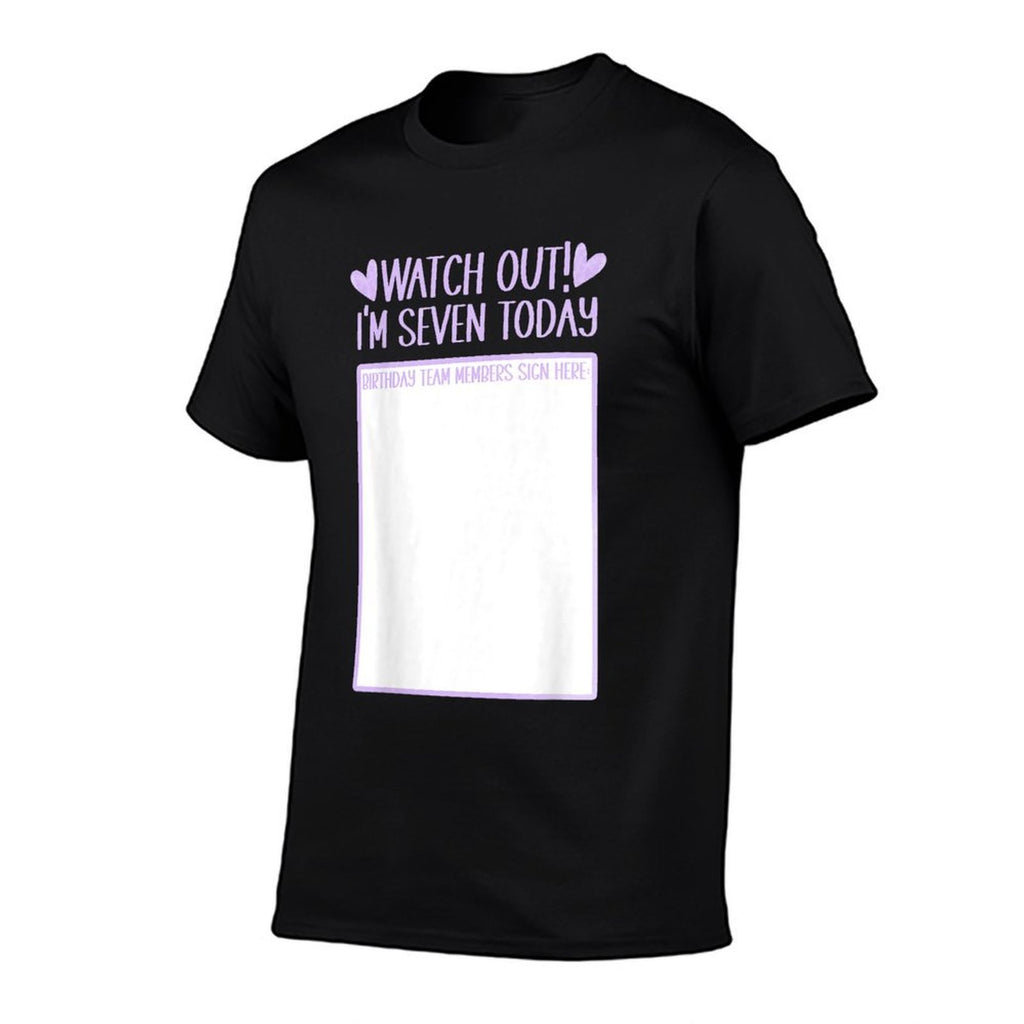 Kids Seventh Birthday 7th Birthday Seven Years Old  High-quality Stitching T-Shirt