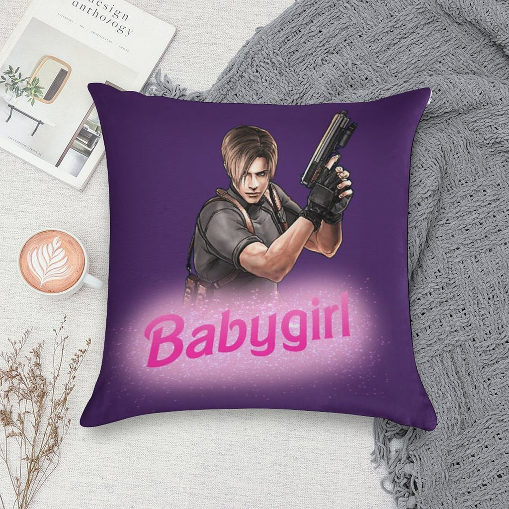 Leon Kennedy Babygirl Soft Anti-Pilling Throw Pillow