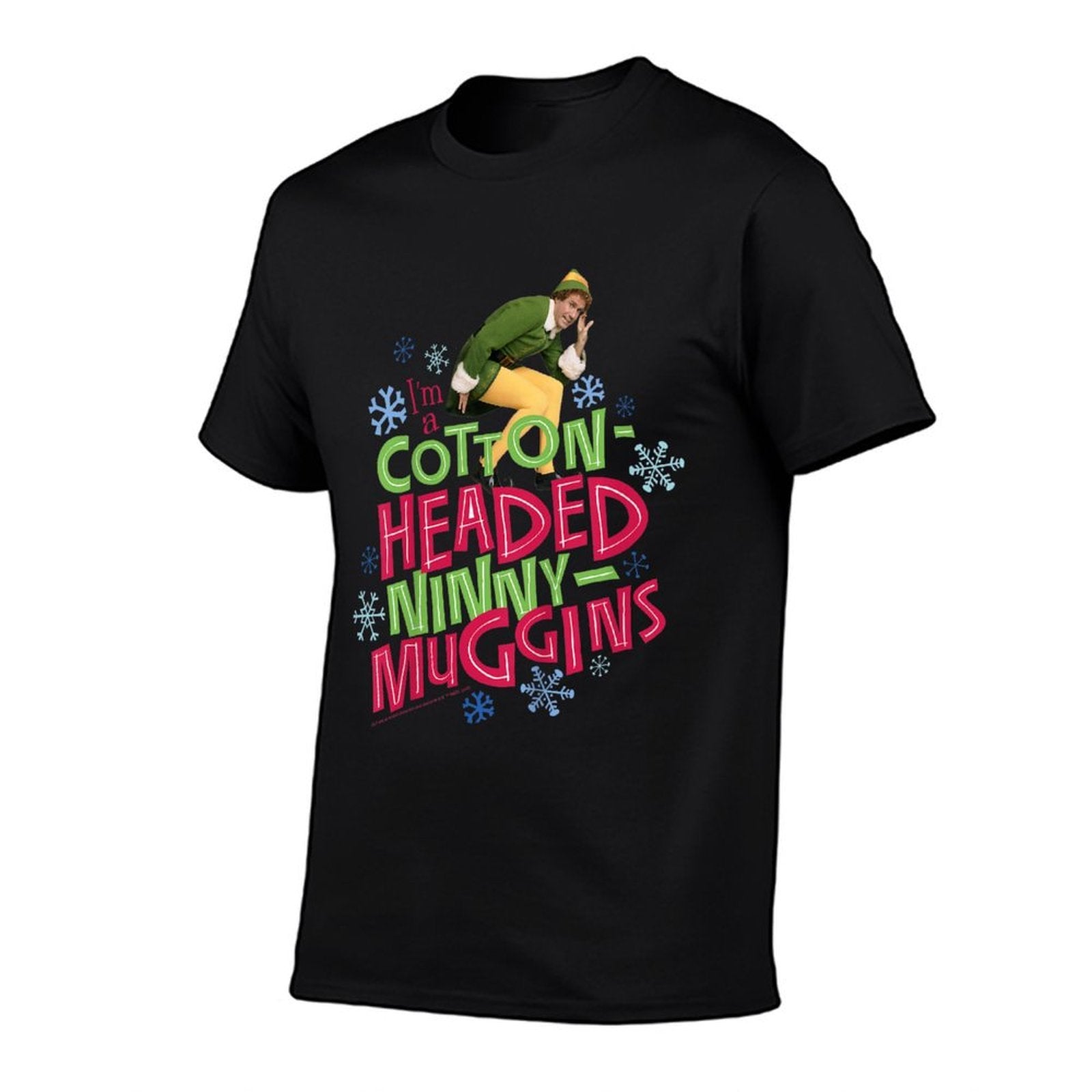 Kids Elf Buddy Cotton Headed Ninny Muggins Large Text  Polyester Blend T-Shirt